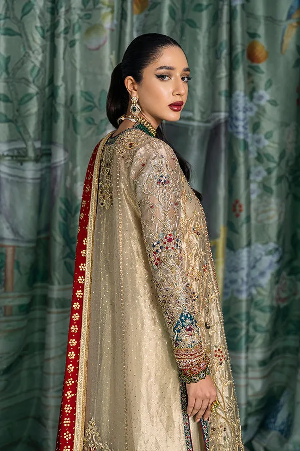 Embellished Pakistani Wedding Dress in Premium Tissue