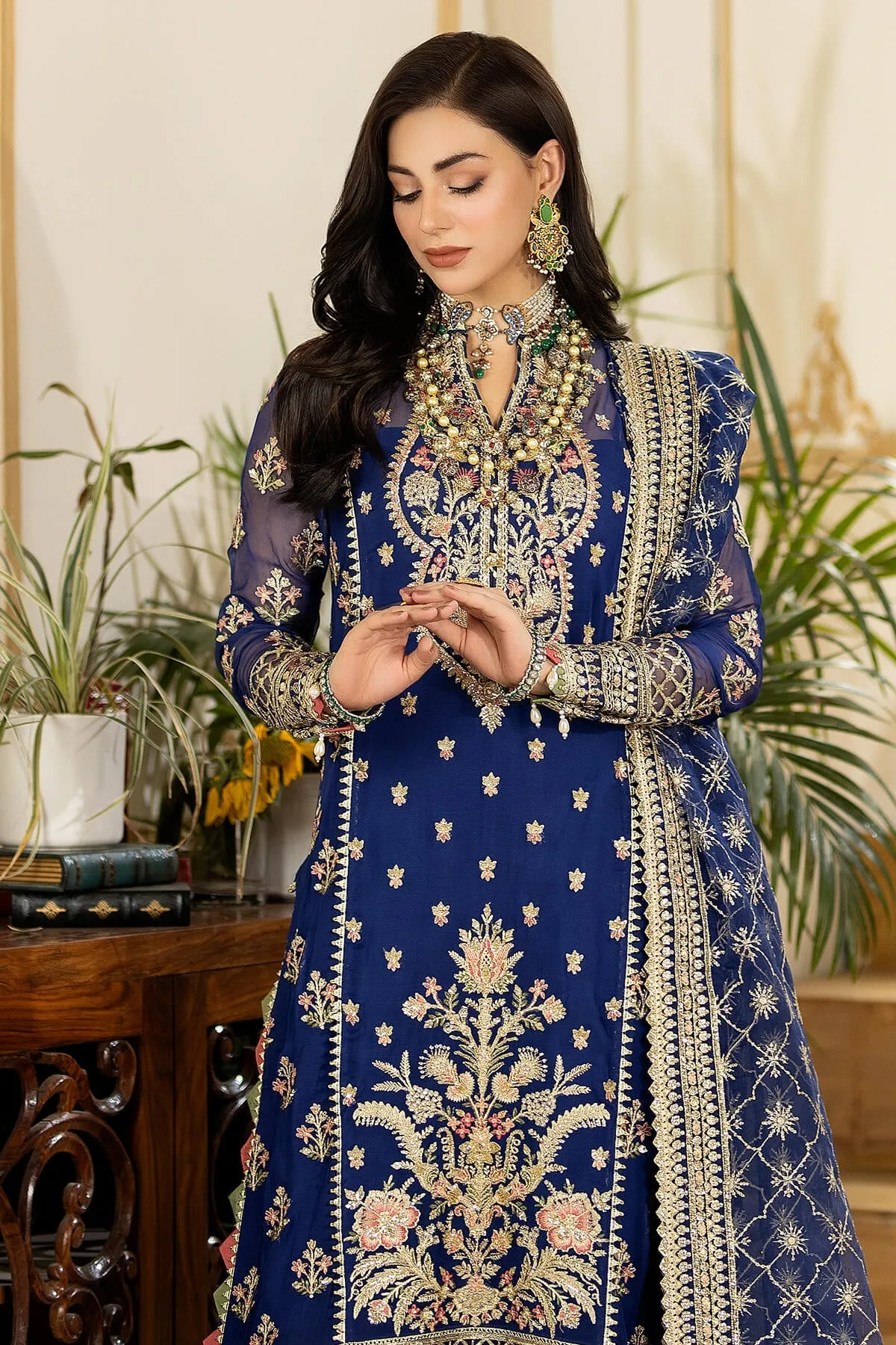 Embroidered Pakistani Salwar Kameez in Premium Chiffon