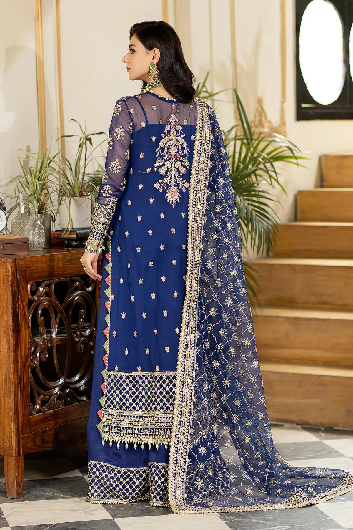 Embroidered Pakistani Salwar Kameez in Premium Chiffon