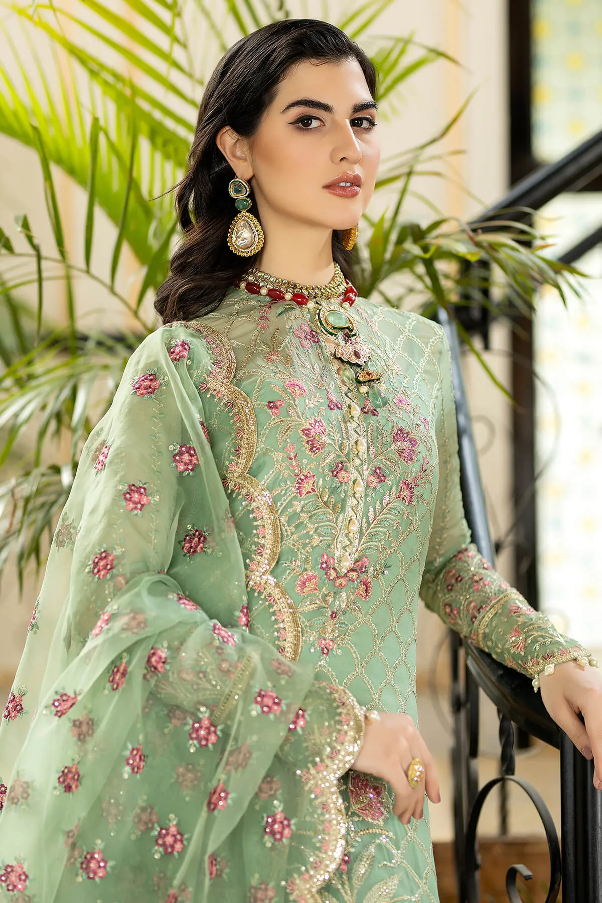 Embroidered Pakistani Salwar Kameez in Premium Chiffon