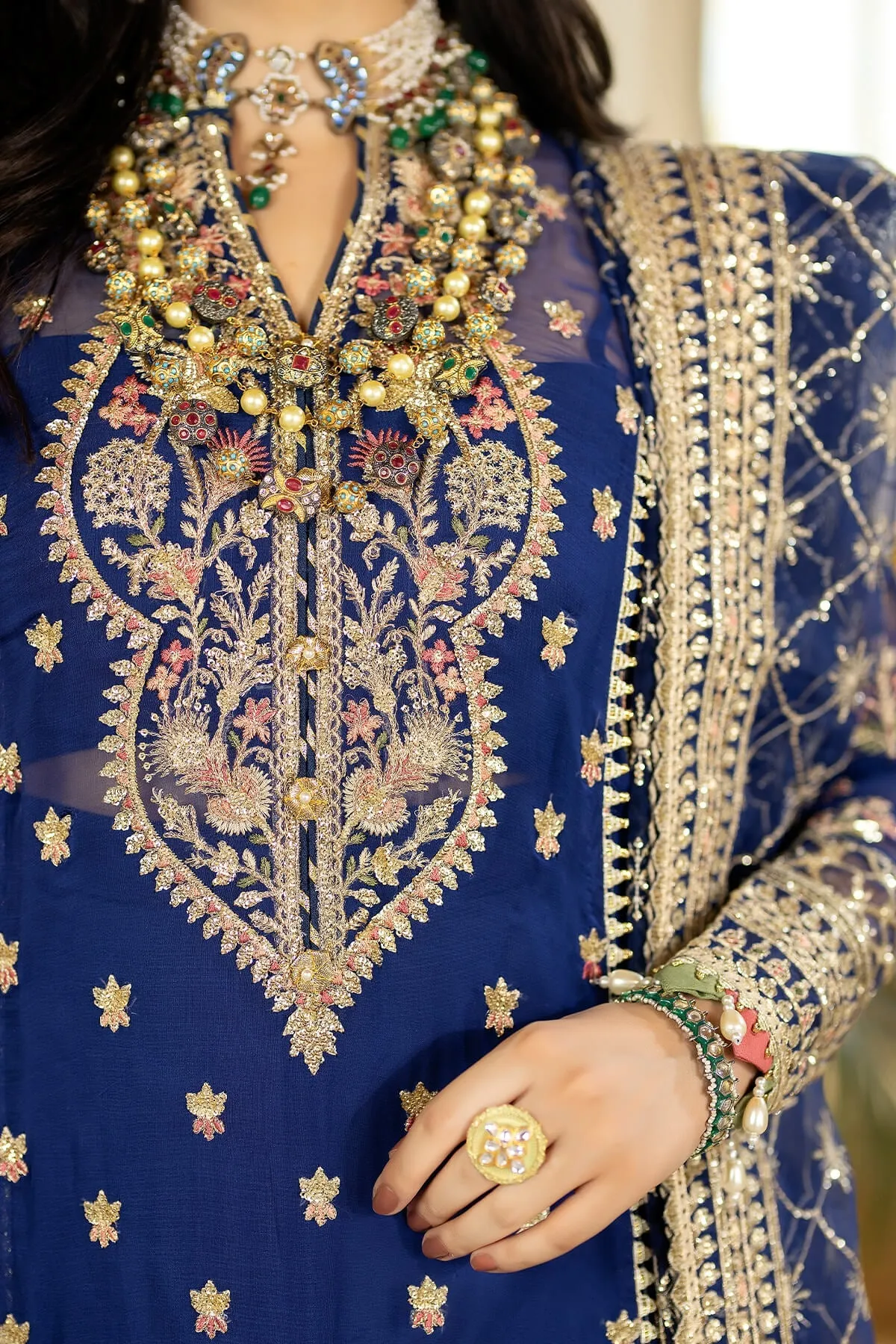 Embroidered Pakistani Salwar Kameez in Premium Chiffon