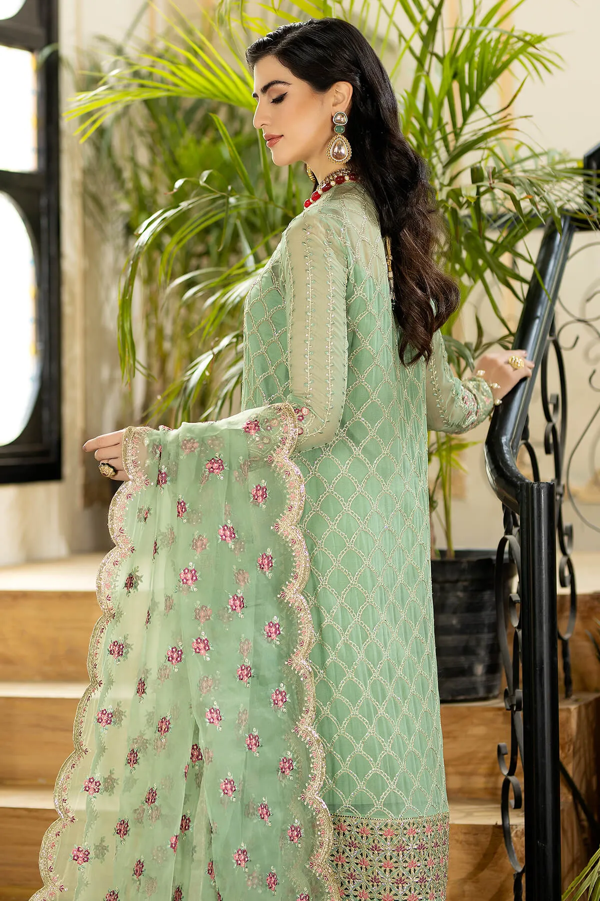 Embroidered Pakistani Salwar Kameez in Premium Chiffon