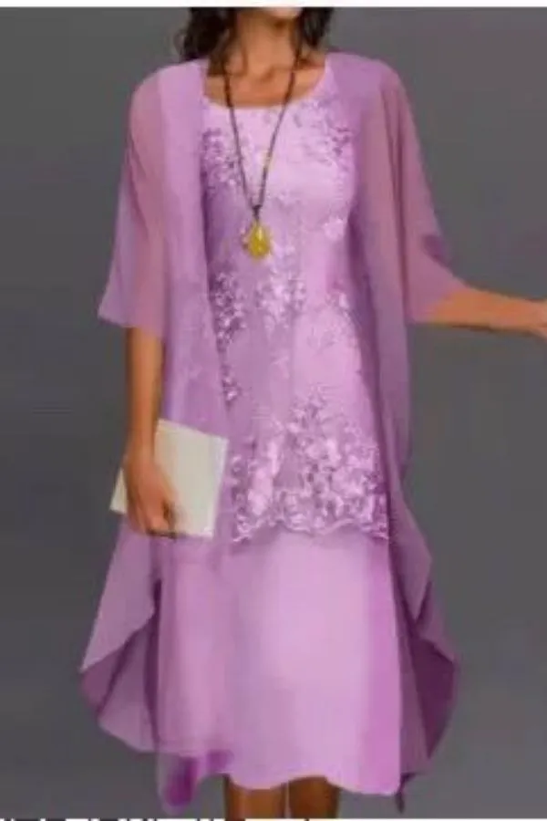 Embroidery&Printing Stylish Chiffon Dress Suits