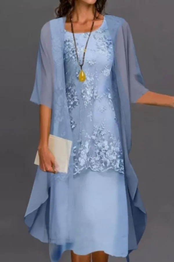 Embroidery&Printing Stylish Chiffon Dress Suits