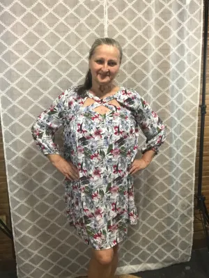Entro Dress, cage detail bodice