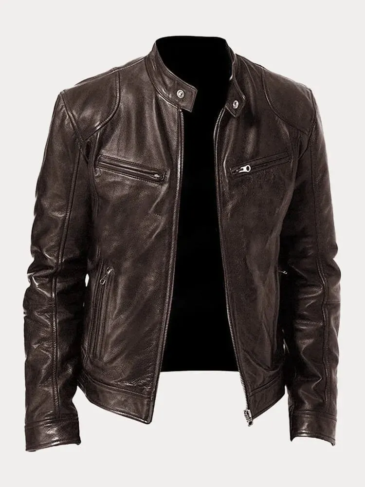 Enzo™ – Men's Casual Leather Jacket