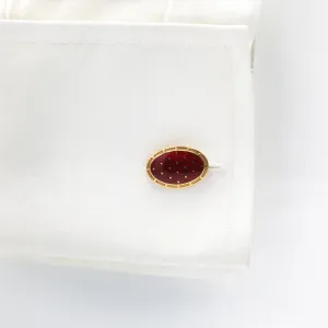 Estate Collection Vintage Red Enamel Longmire Cuff Links