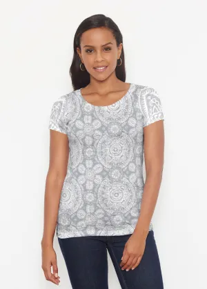 Etched Mod Grey (7964) ~ Short Sleeve Scoop Shirt