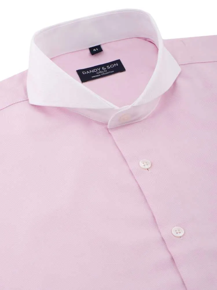 Extreme Cutaway Pink Premium Contrast Shirt French Cuff