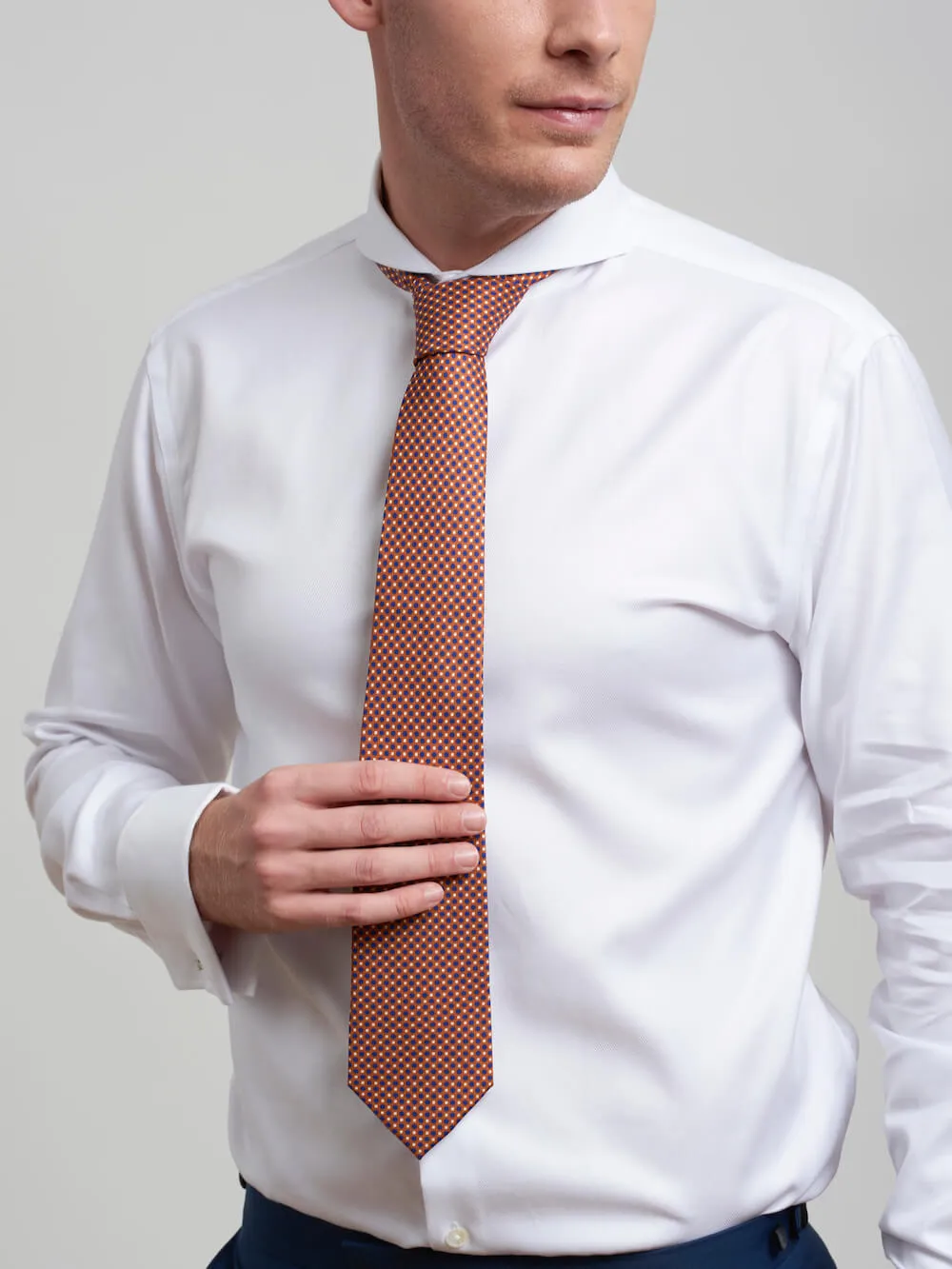 Extreme Cutaway White Premium Weave Shirt French Cuff