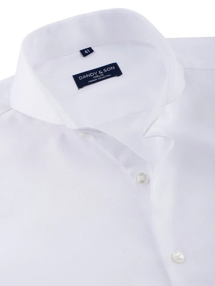 Extreme Cutaway White Premium Weave Shirt French Cuff