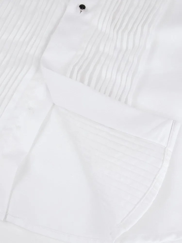 Extreme Cutaway White Tuxedo Shirt French Cuff