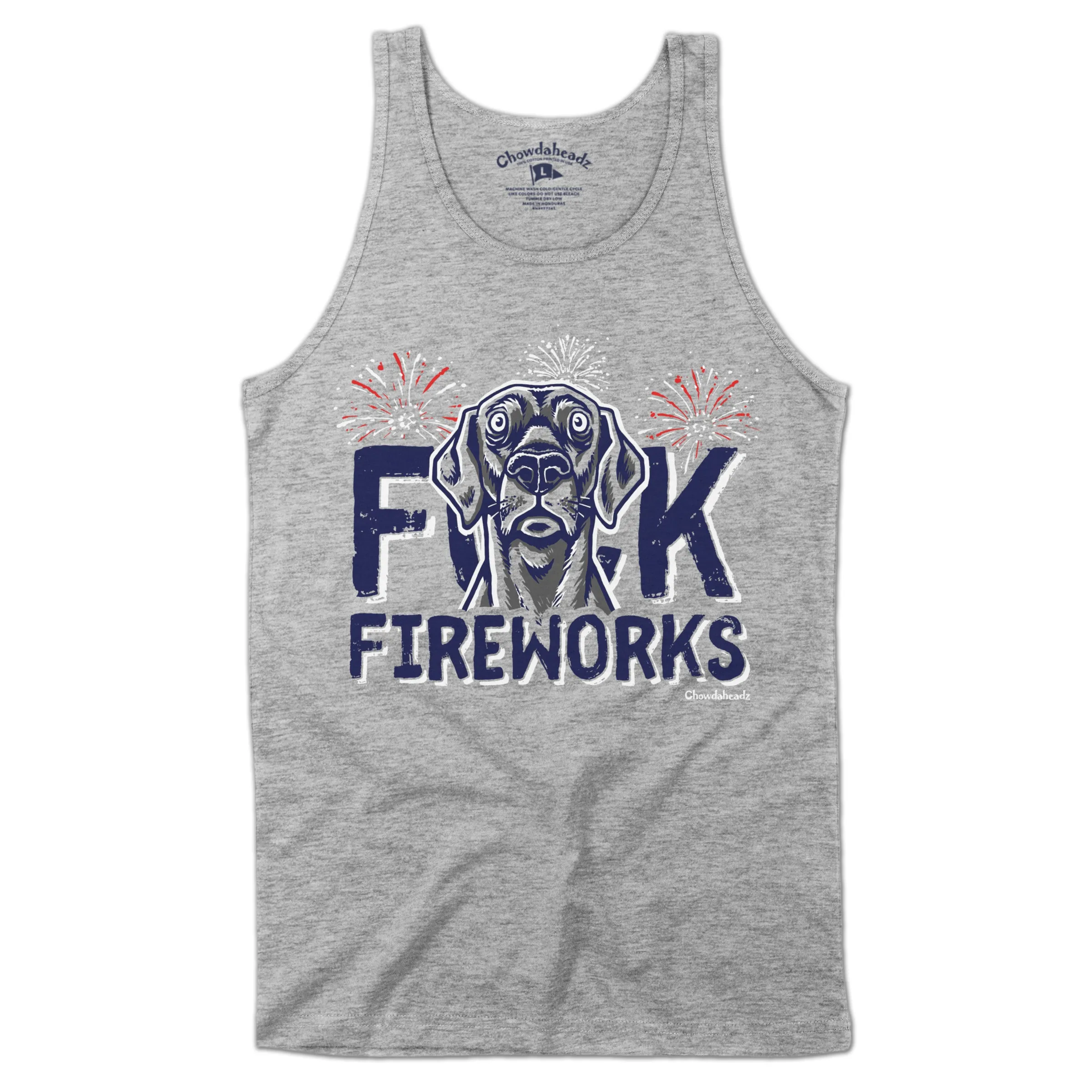 F Fireworks Dog Men's Tank Top