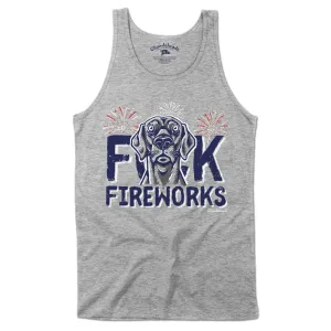 F Fireworks Dog Men's Tank Top