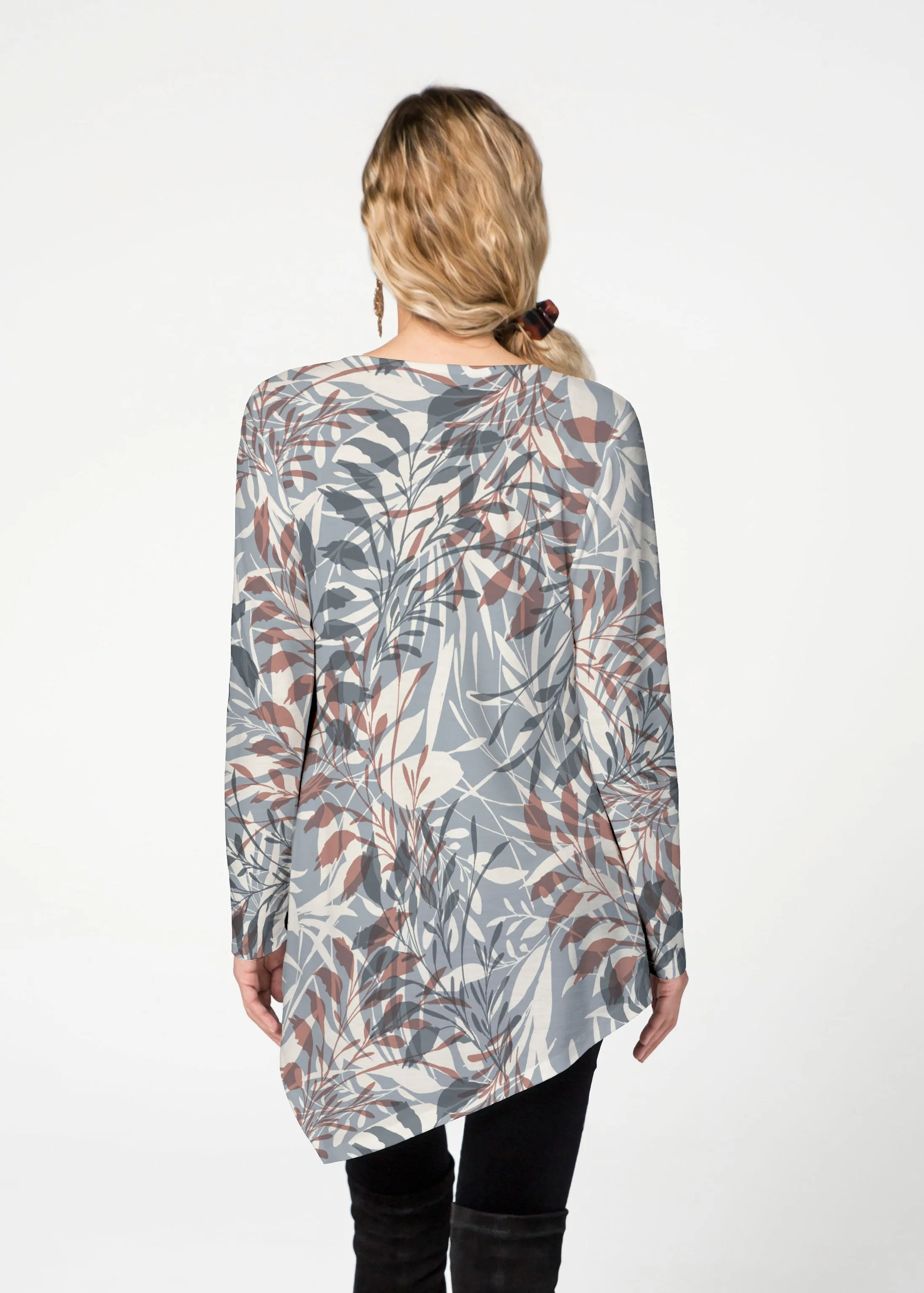 Fall Foliage (8013) ~ Asymmetrical French Terry Tunic