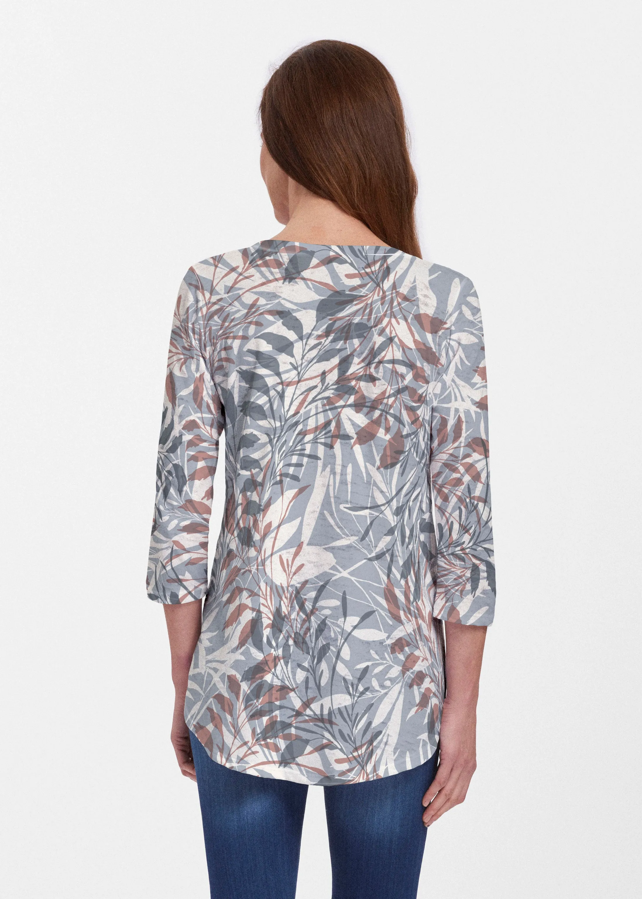 Fall Foliage (8013) ~ V-neck Flowy Tunic