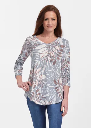 Fall Foliage (8013) ~ V-neck Flowy Tunic