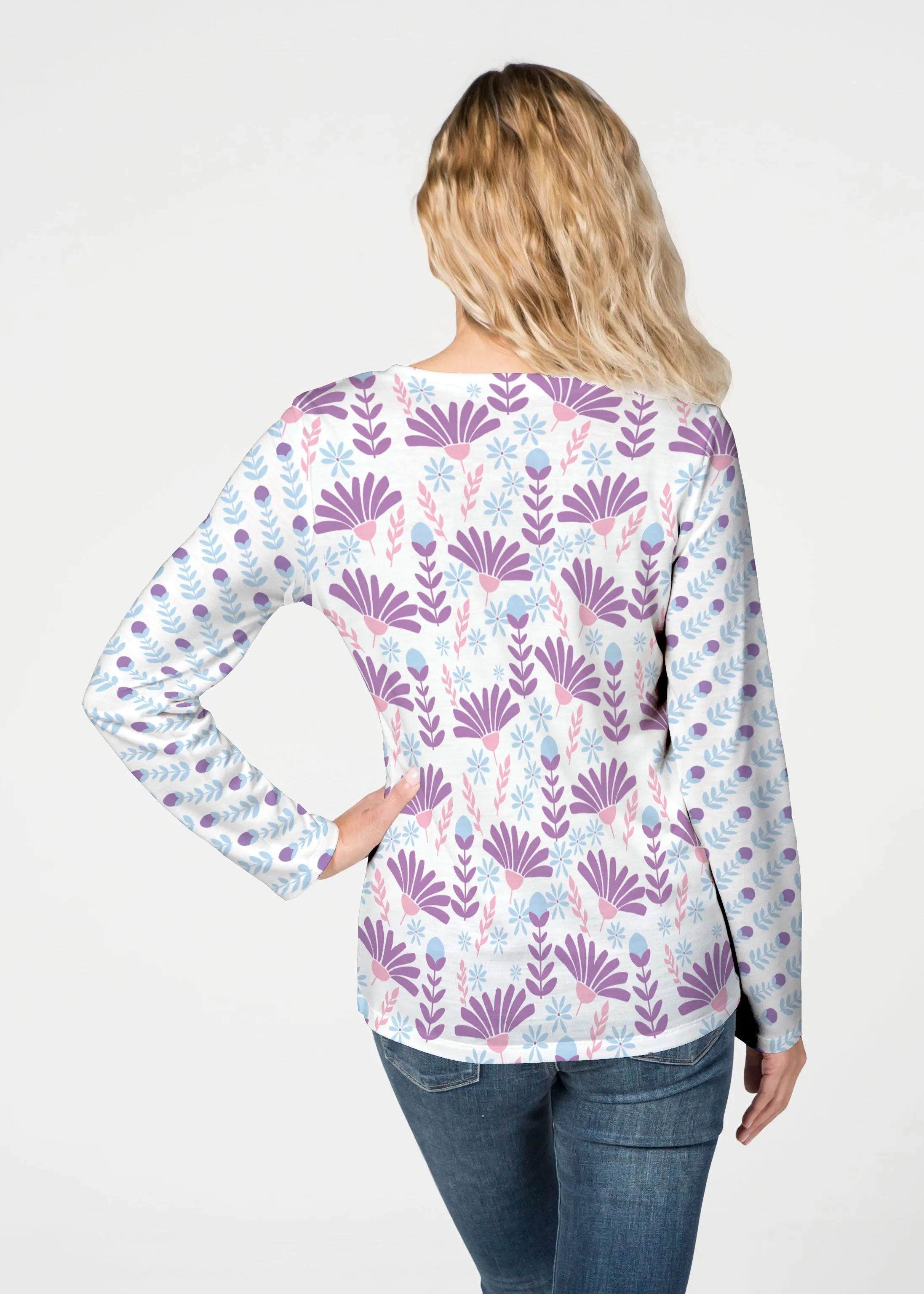 Fanfare (8042) ~ French Terry V-neck Top