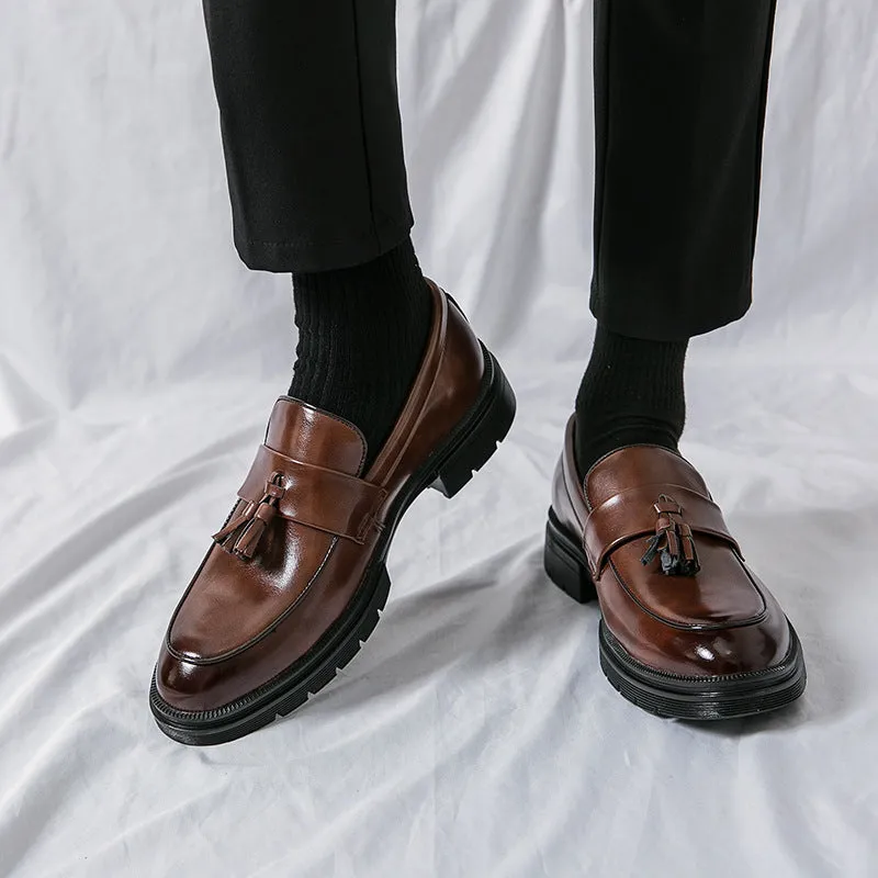 Fashionable And Simple Men's Lazy Casual Leather Shoes