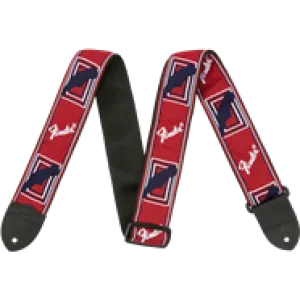 Fender® 2" Monogrammed Strap, Red/White/Blue
