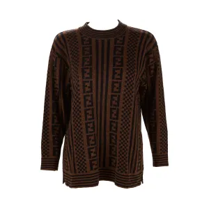 Fendi Brown Logo Sweater
