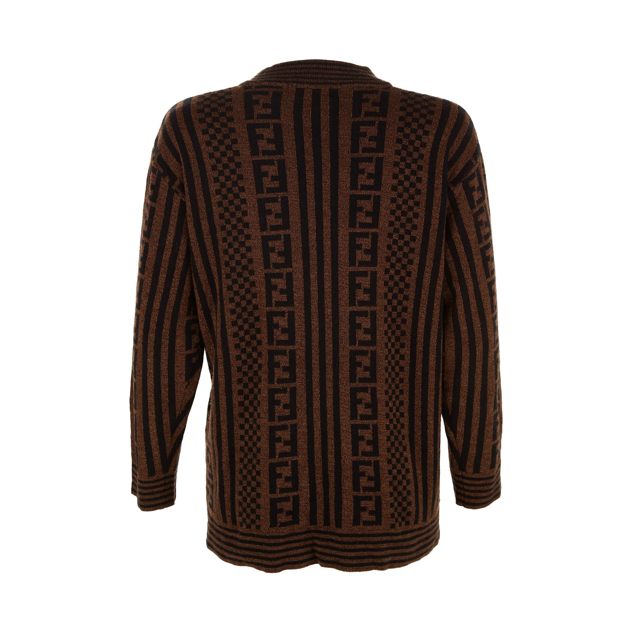 Fendi Brown Logo Sweater