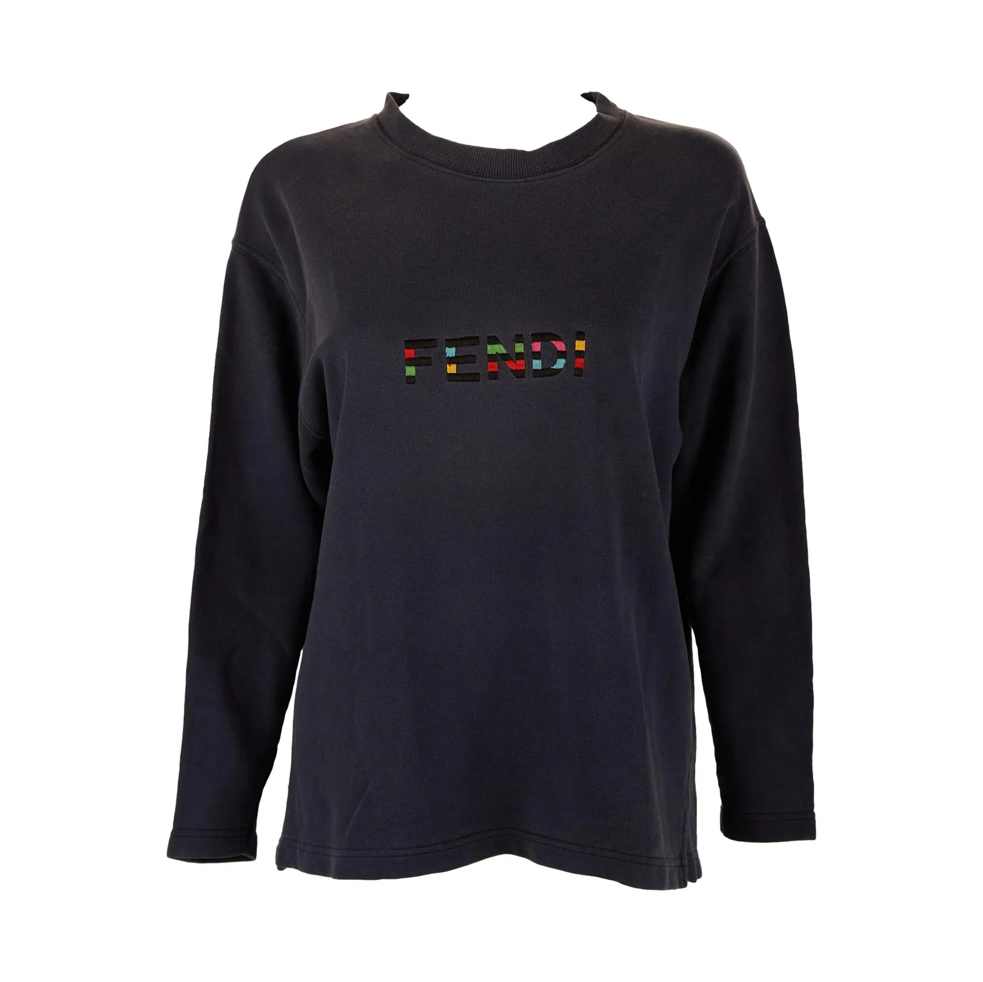 Fendi Navy Blue Logo Sweatshirt