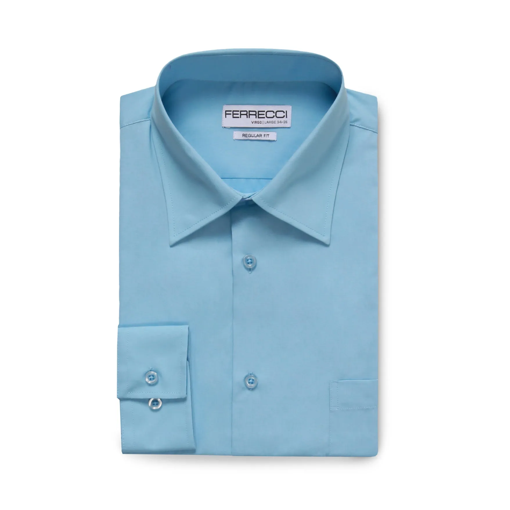 Ferrecci Virgo Sky Blue Regular Fit Dress Shirt