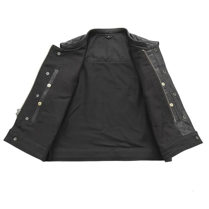FINN - Motorcycle Leather/Twill Vest