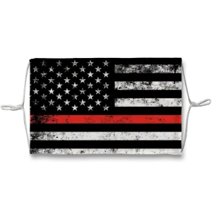 Firefighters Red Stripe Flag Firefighter Red Lives Matter Face Mask