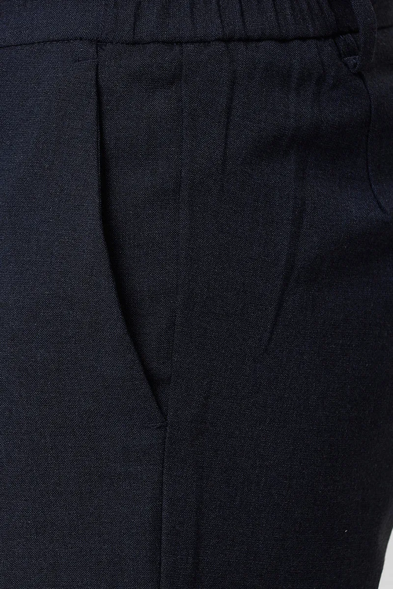 Flexi Fit - Night Blue Stretchable Formal Trousers For Men | Ariser