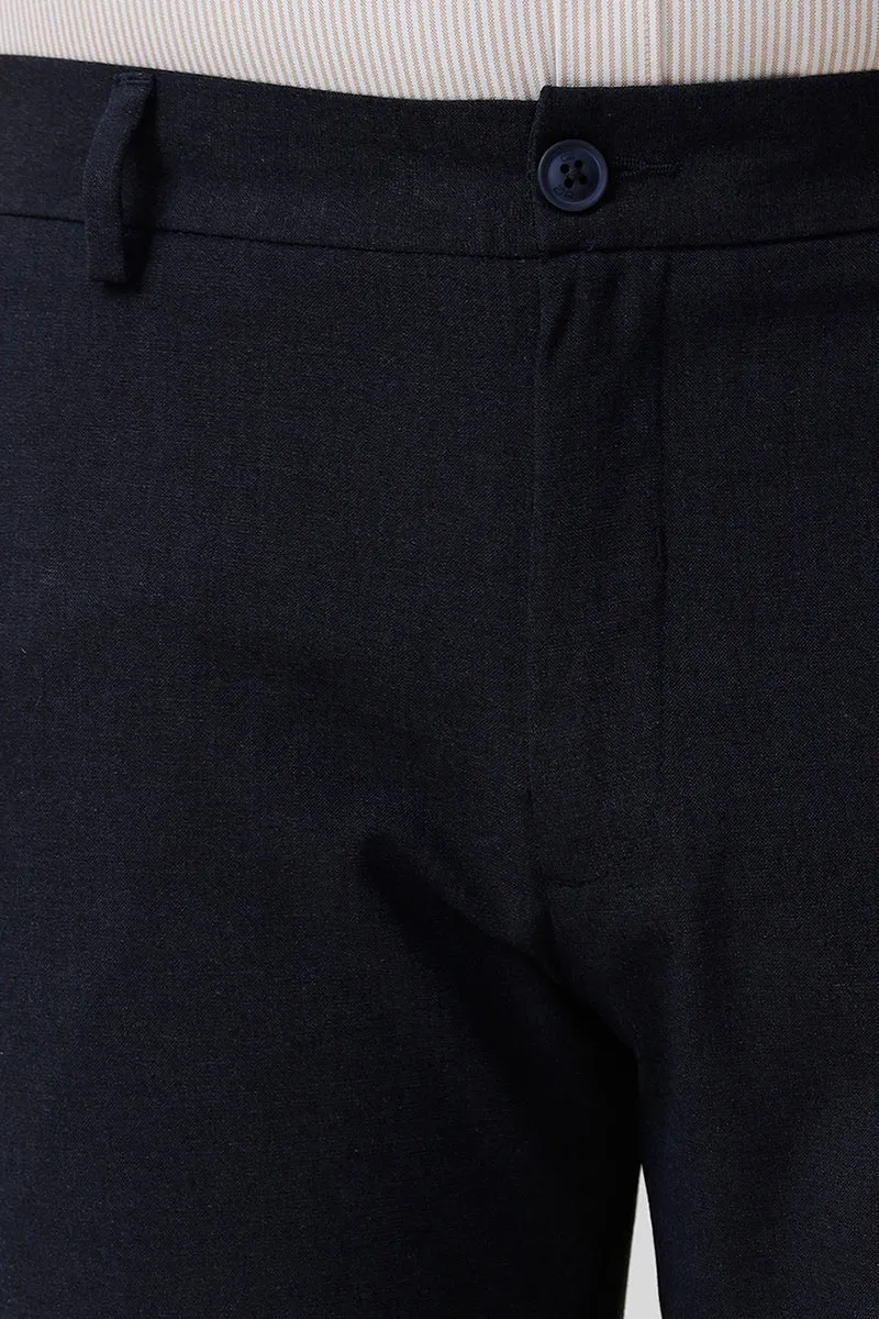 Flexi Fit - Night Blue Stretchable Formal Trousers For Men | Ariser