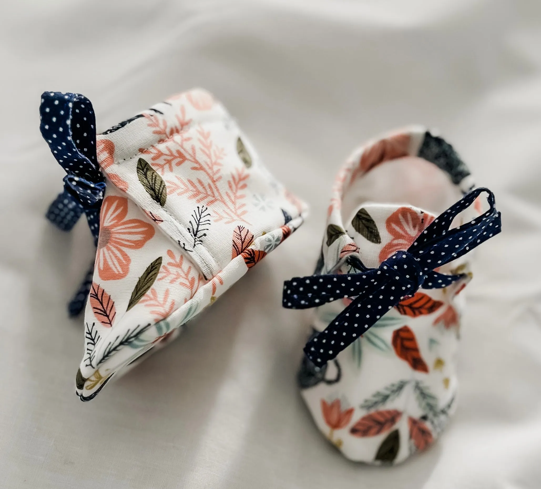 Floral Bunny Shoe, Bow and Knit Lovey Set