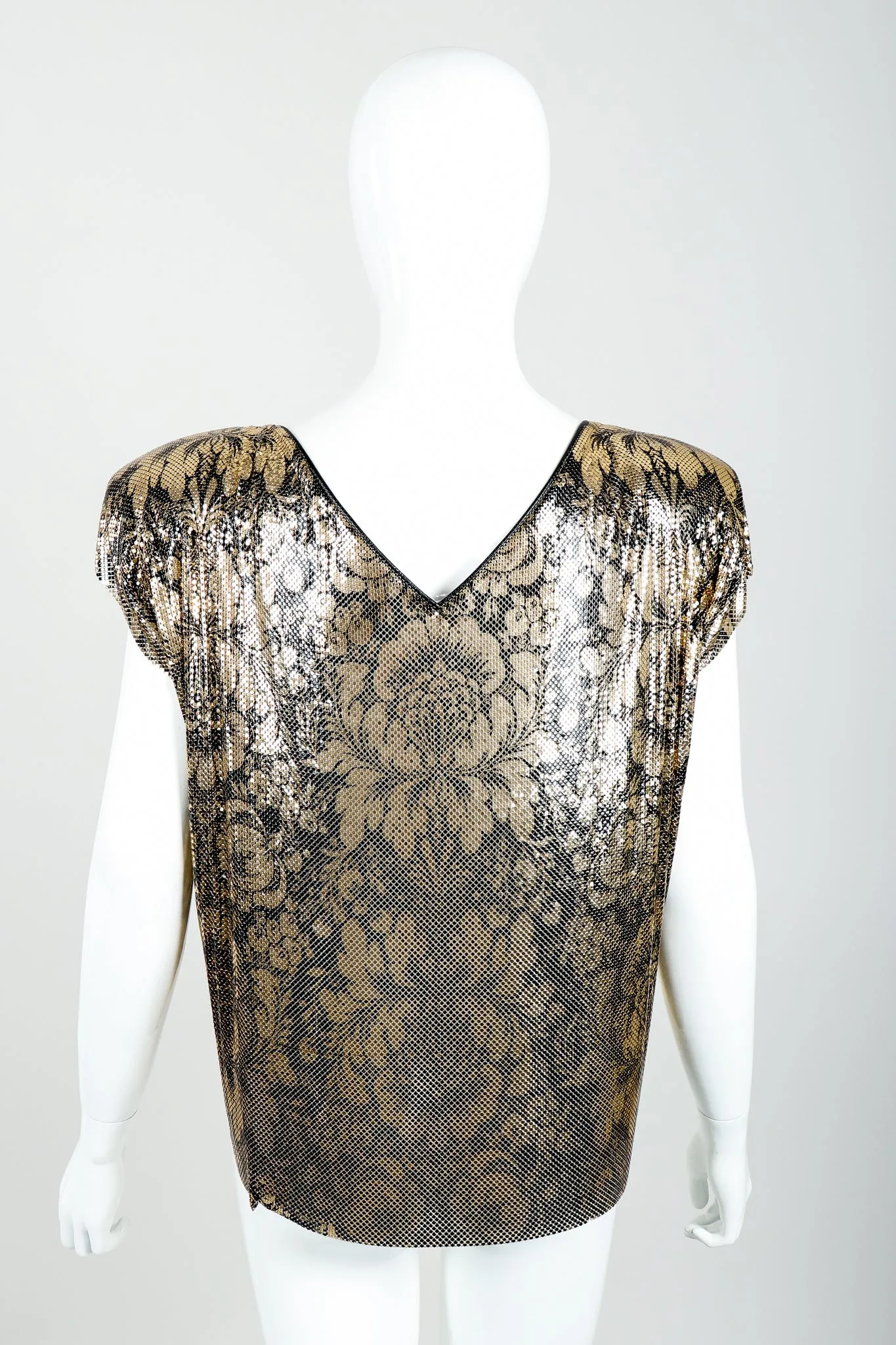 Floral Draped Mesh Top