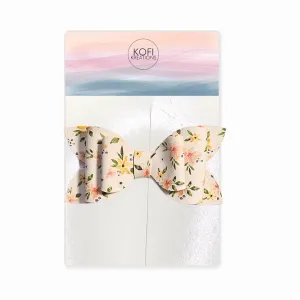 Floral Pink Hair Bow