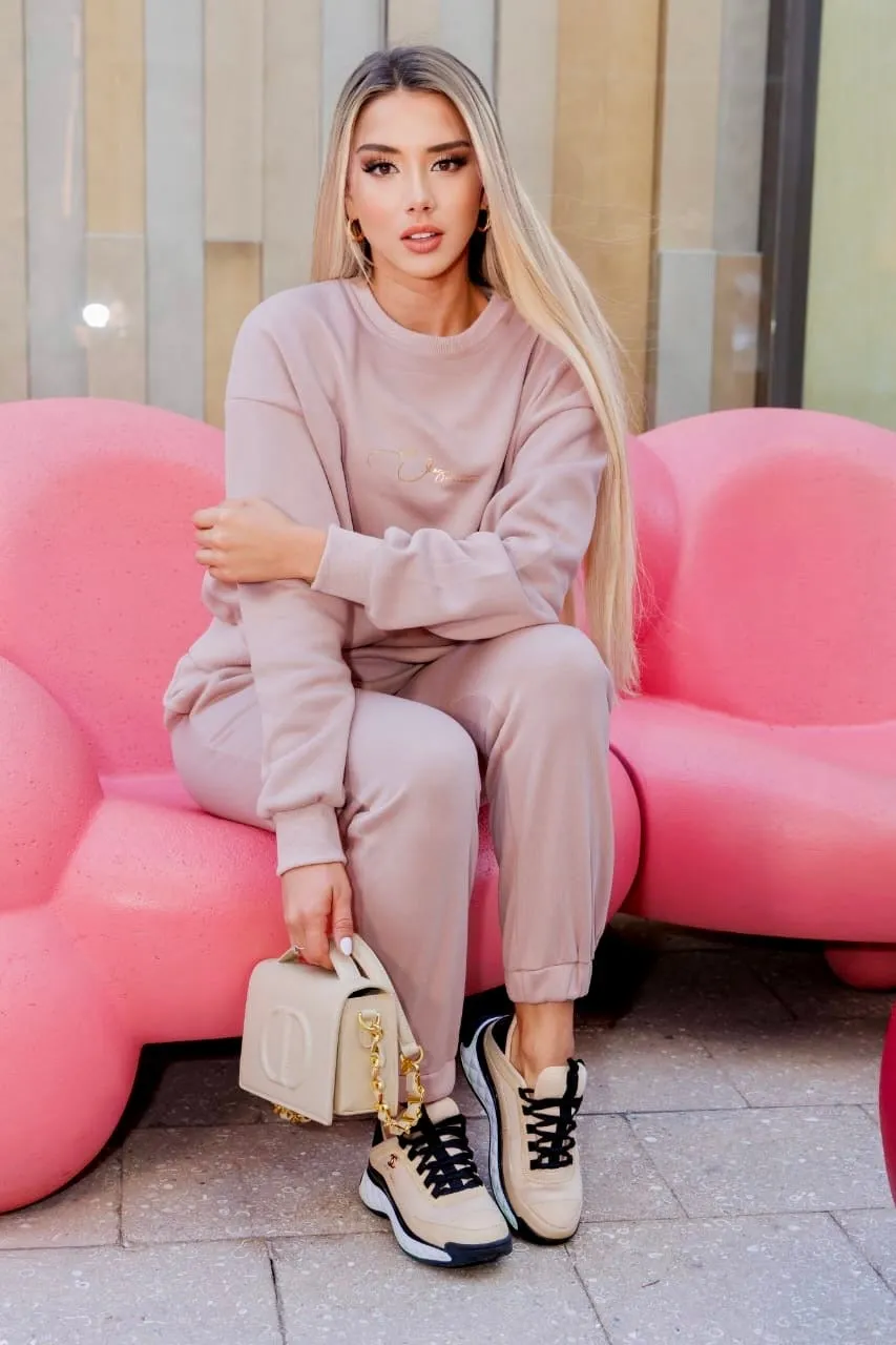 FLY IN STYLE - Khaki 3-Piece Jogger Set | Chic, Comfortable & Versatile