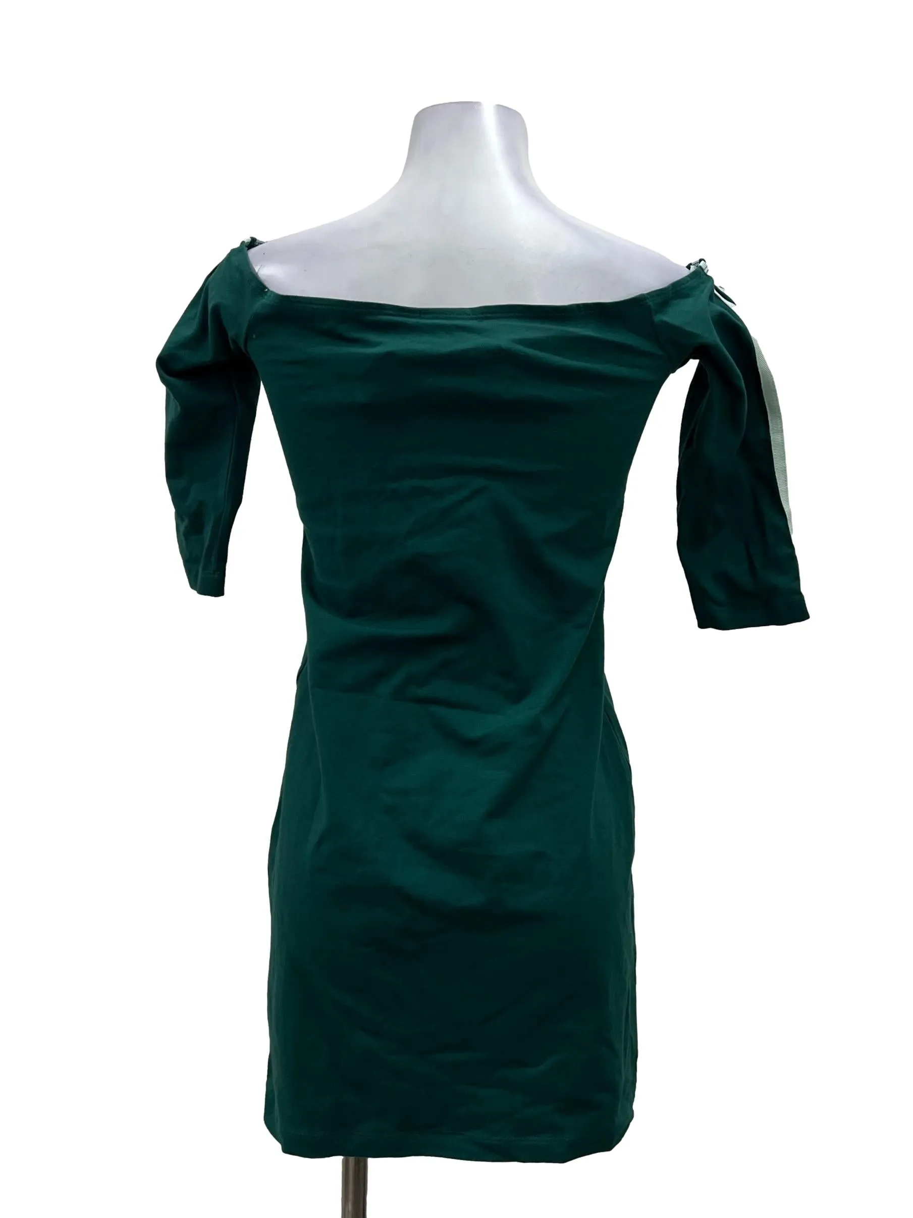 Forest Green Boat Neck Dress
