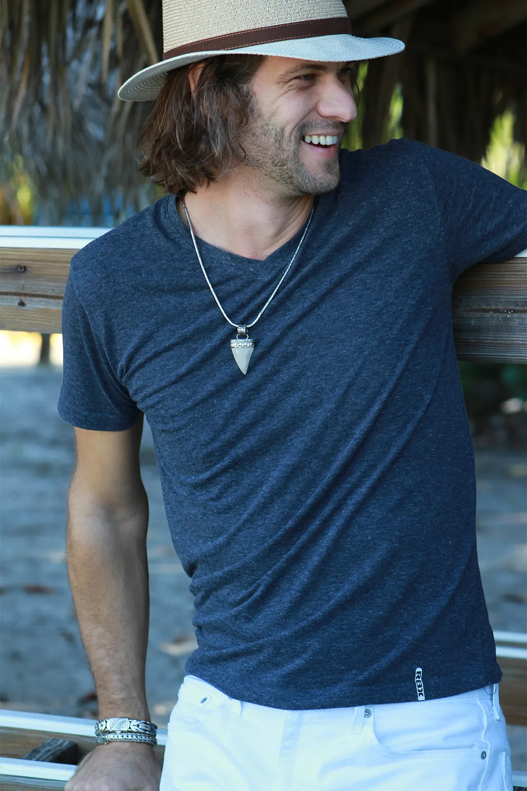 Fossilized Great White Shark Tooth Pendant