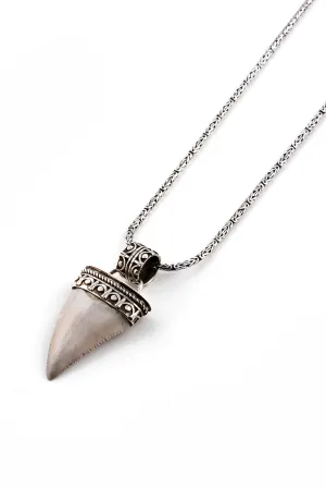 Fossilized Great White Shark Tooth Pendant