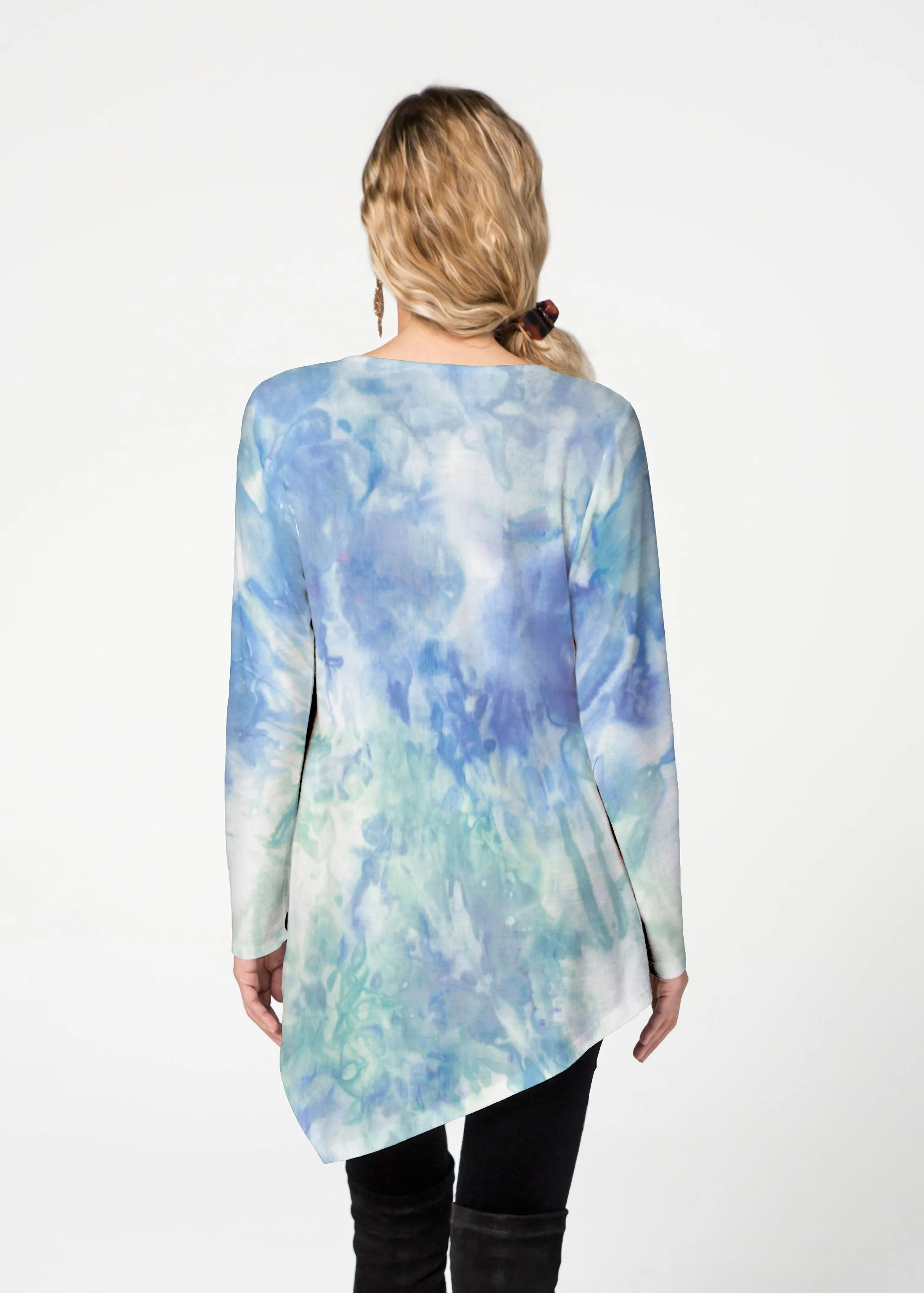Francesca (16249) ~ Asymmetrical French Terry Tunic
