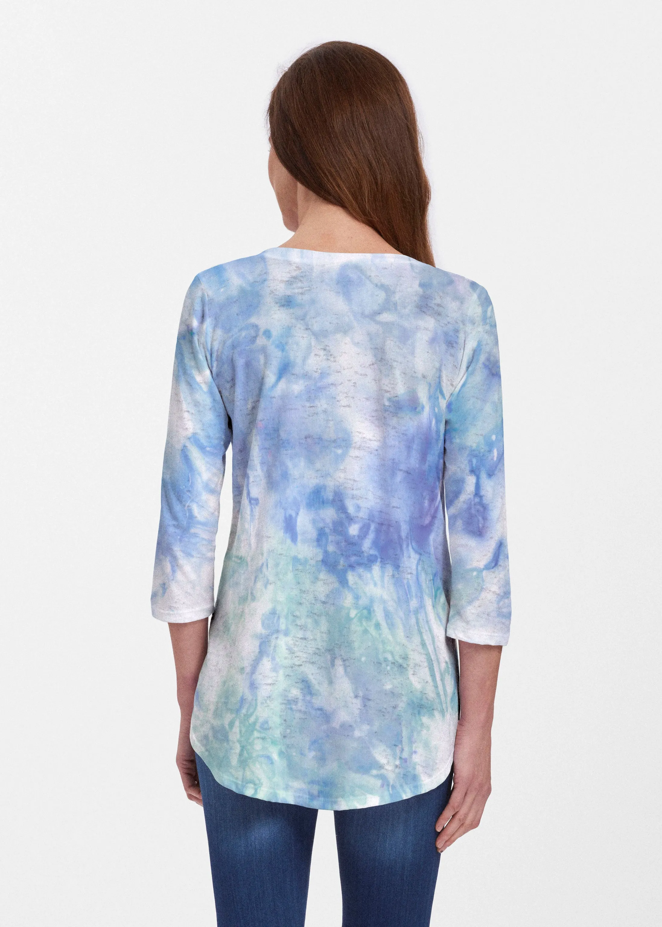 Francesca (16249) ~ V-neck Flowy Tunic