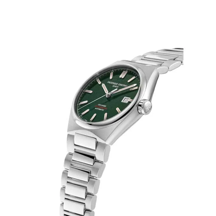 Frederique Constant 39MM Highlife Automatic COSC Watch with Green Dial in Stainless Steel
