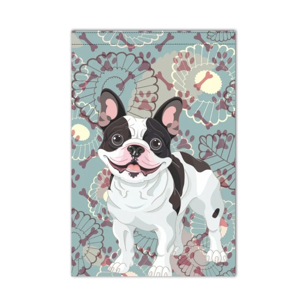 French Bulldog Garden Flag -Floral