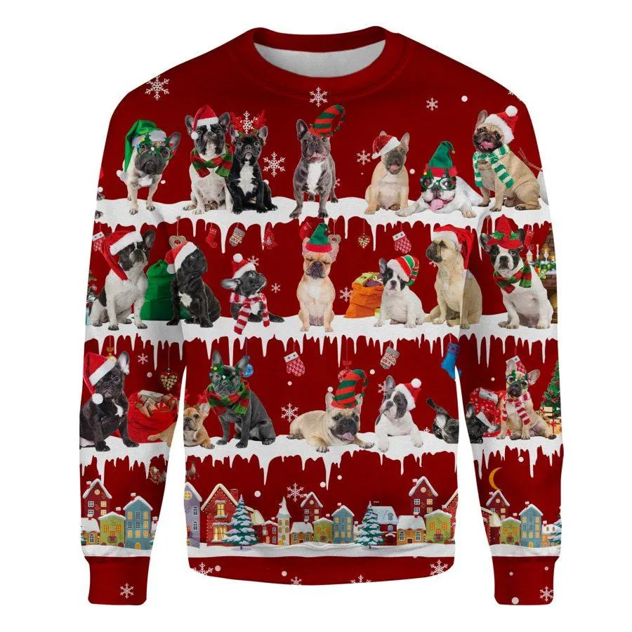 French Bulldog - Snow Christmas - Premium Sweatshirt