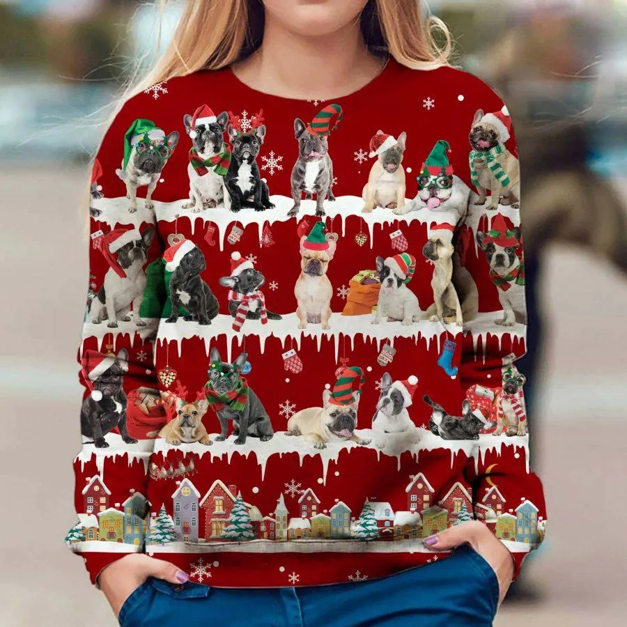 French Bulldog - Snow Christmas - Premium Sweatshirt