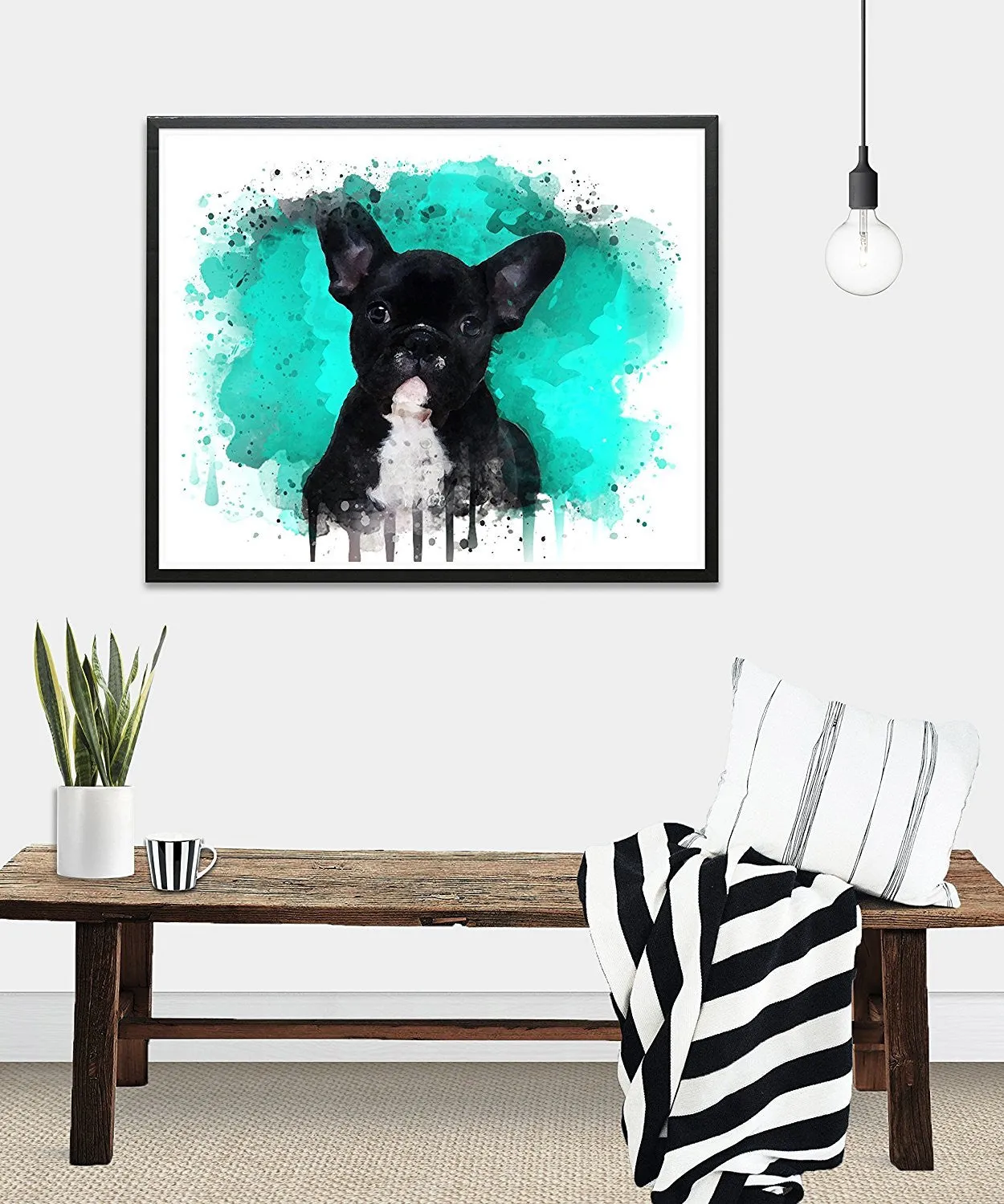 French Bulldog Watercolor Art Print - Unframed