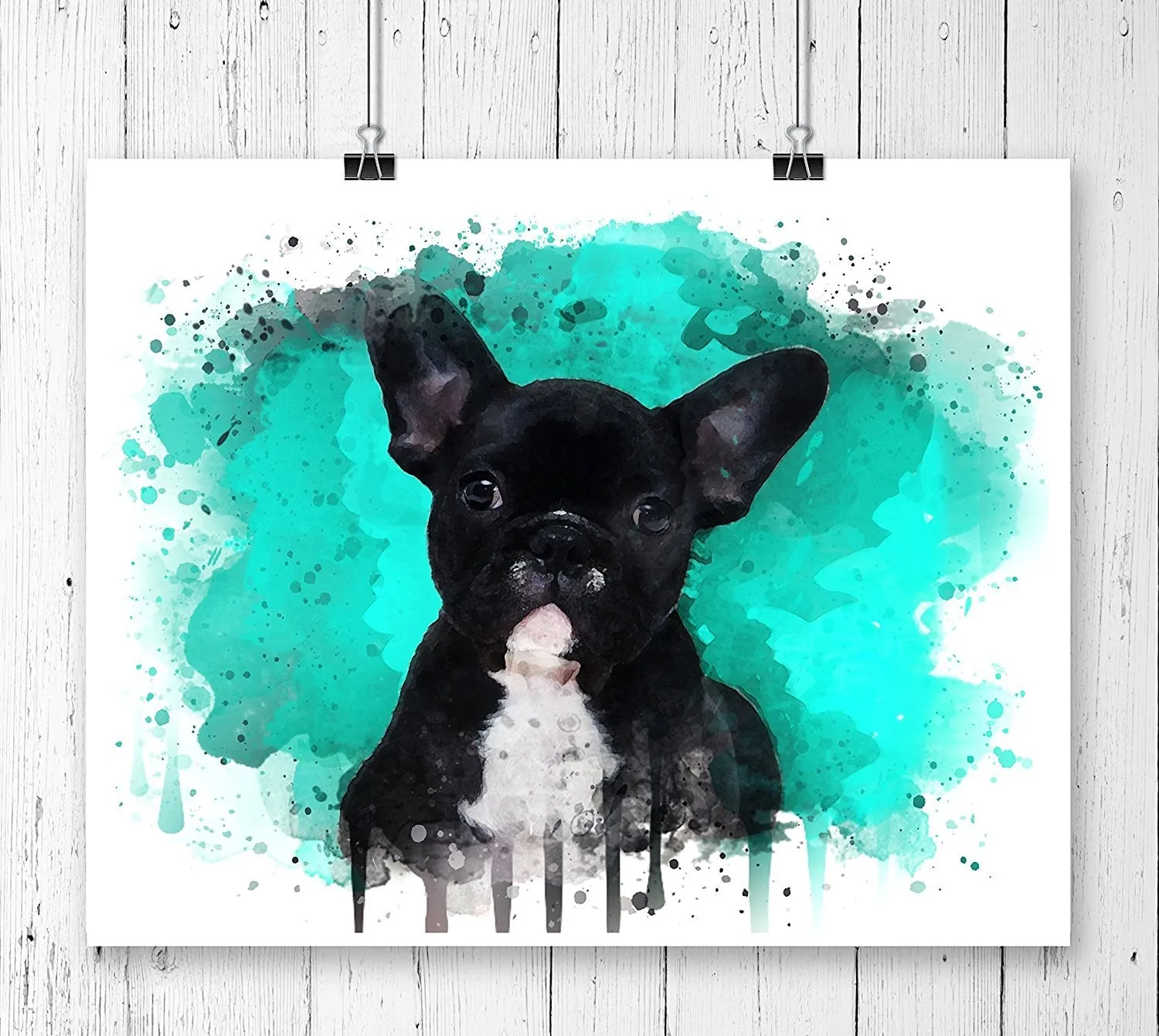 French Bulldog Watercolor Art Print - Unframed