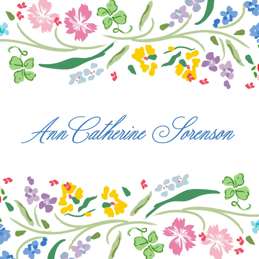 French Flower Calling Card