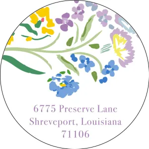 French Flower Return Sticker