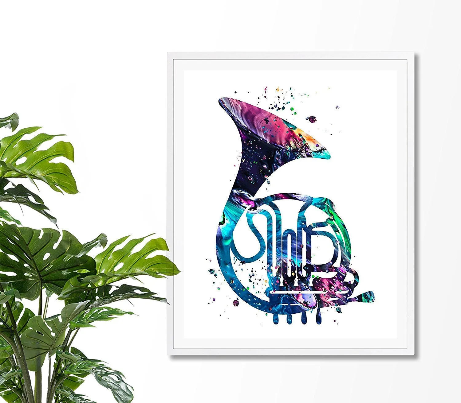 French Horn Art Print -Unframed